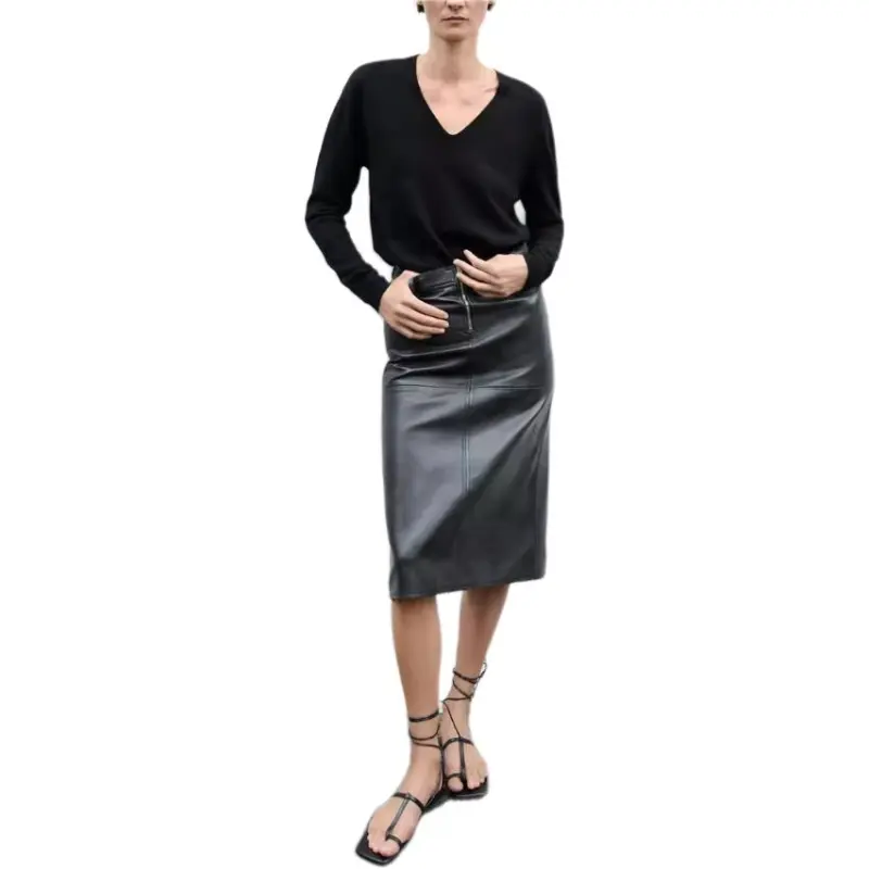 ZARA Casual Long Skirts Women's Black-2
