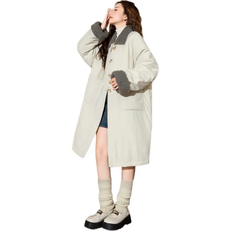 Tonlion Puffer Jacket Women's Greek White-3