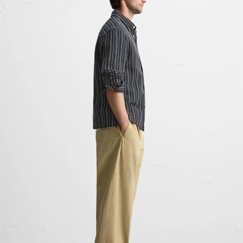 ZARA Shirts Men Sea Blue/Nude-3