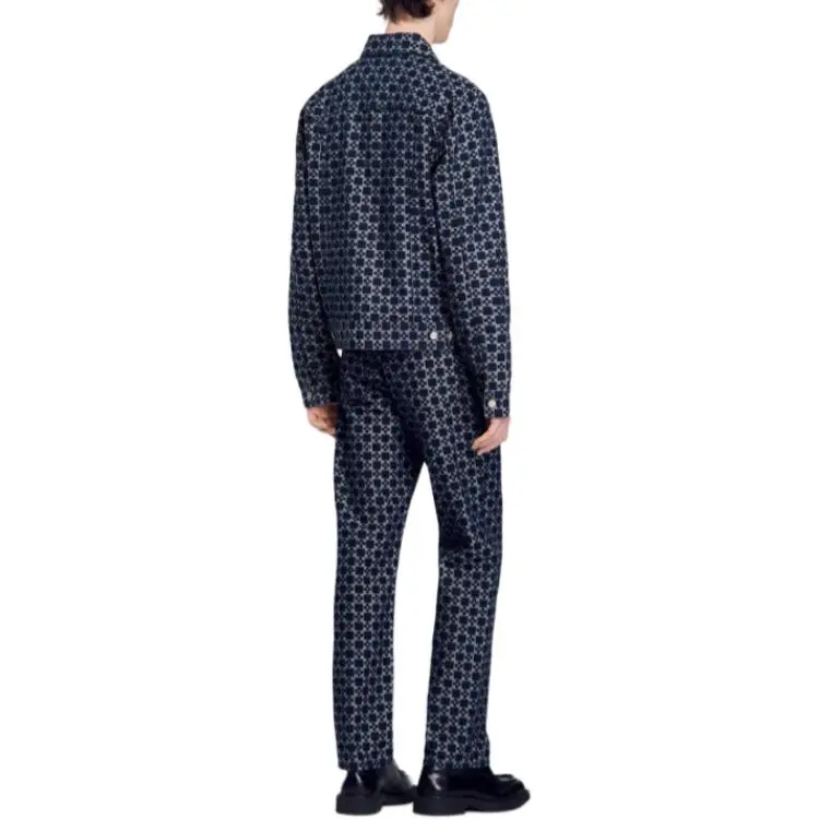 Sandro Square Cross Pattern Jacket-1