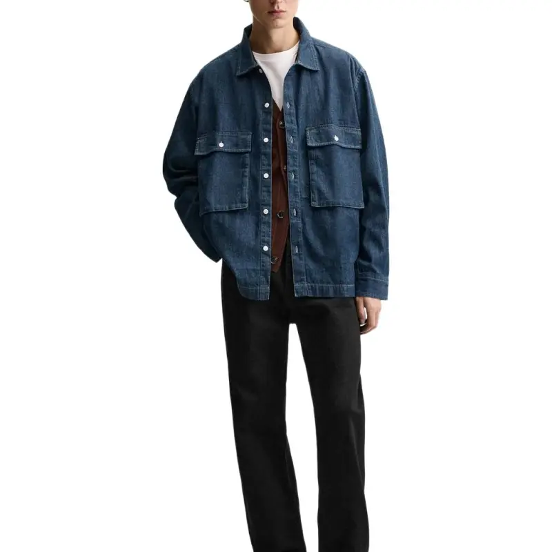 ZARA Shirts Men Blue/Green-2