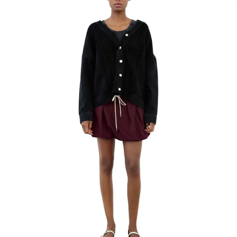 ZARA Denim Jacket Women's Black-2