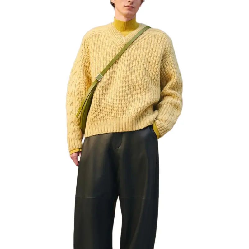 ZARA Sweaters Men Yellow-1