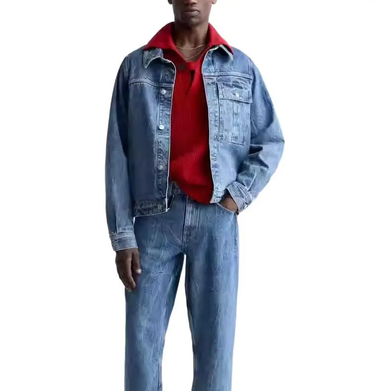 ZARA Denim Jacket Men's Medium Blue-1