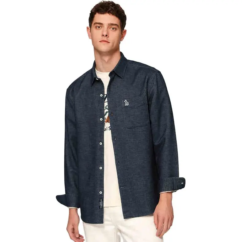 HAZZYS Shirt Men's Dark Navy Blue-2
