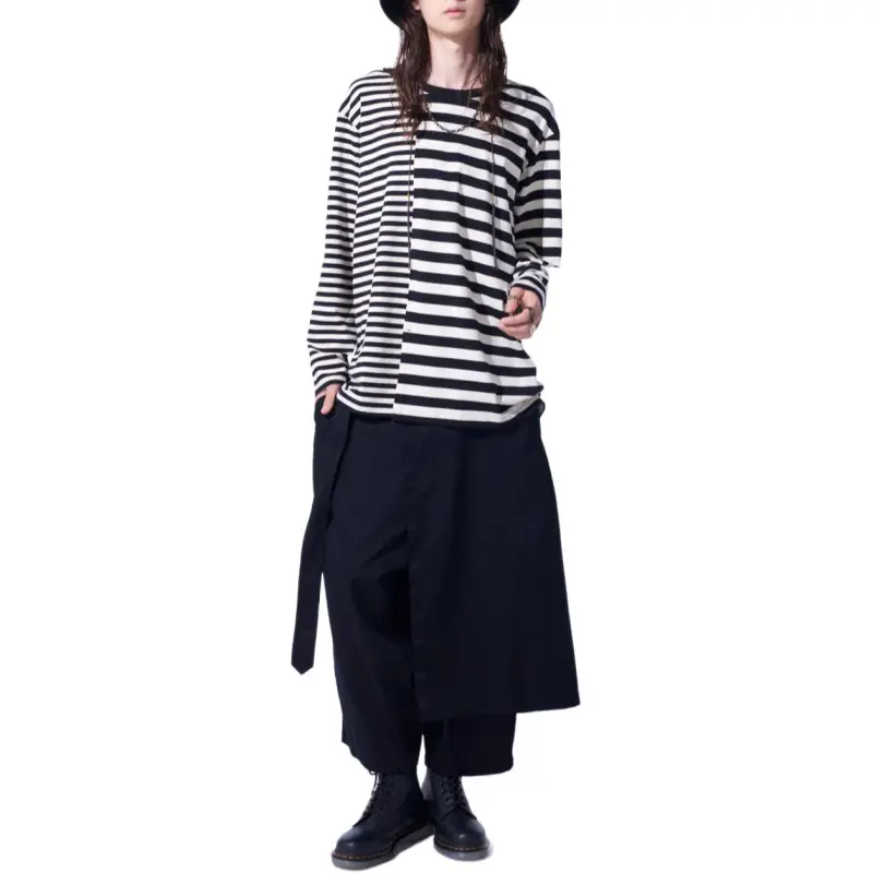 Yohji Yamamoto FW24 T-Shirt Unisex Black Beige-3