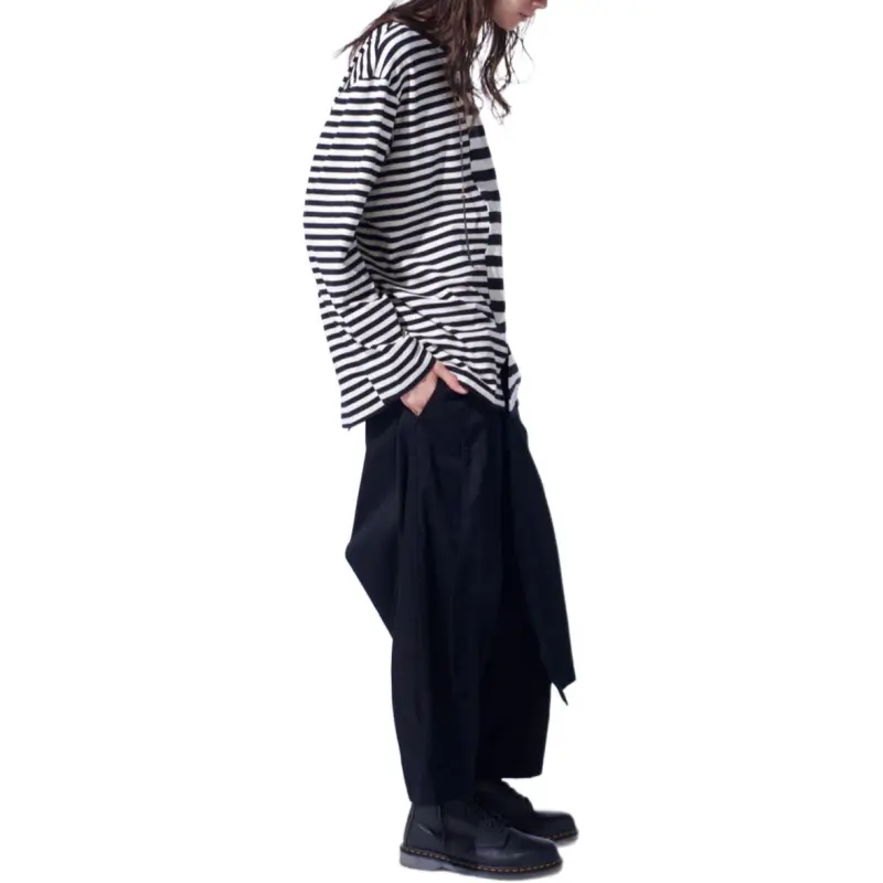 Yohji Yamamoto FW24 T-Shirt Unisex Black Beige-5