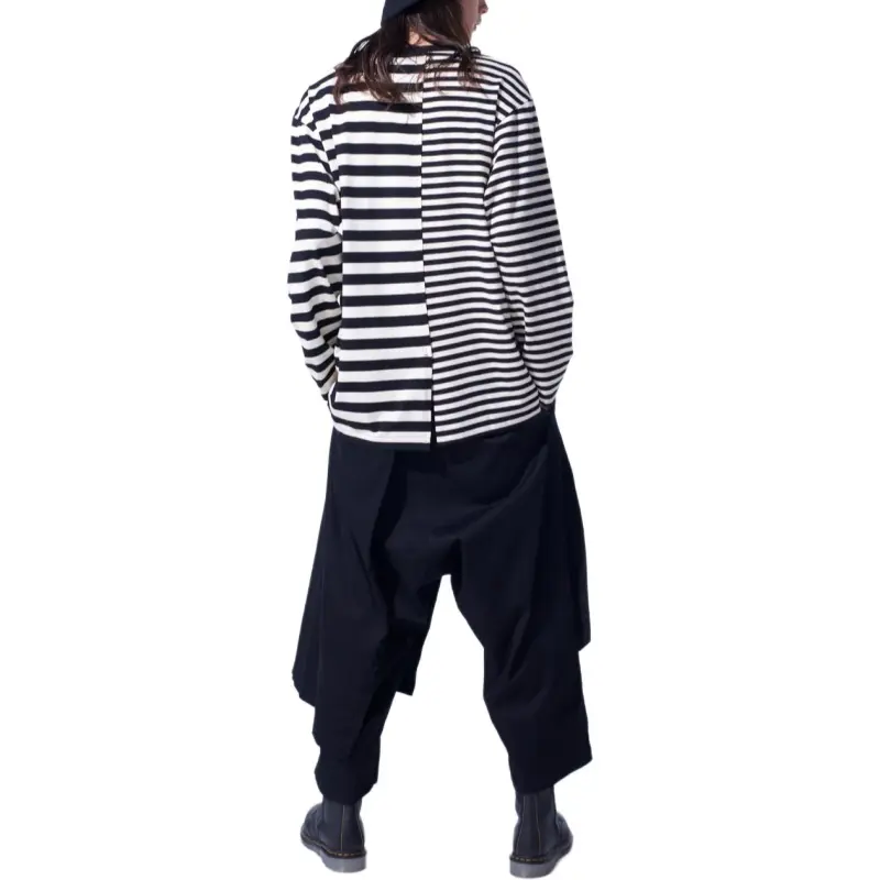 Yohji Yamamoto FW24 T-Shirt Unisex Black Beige-4