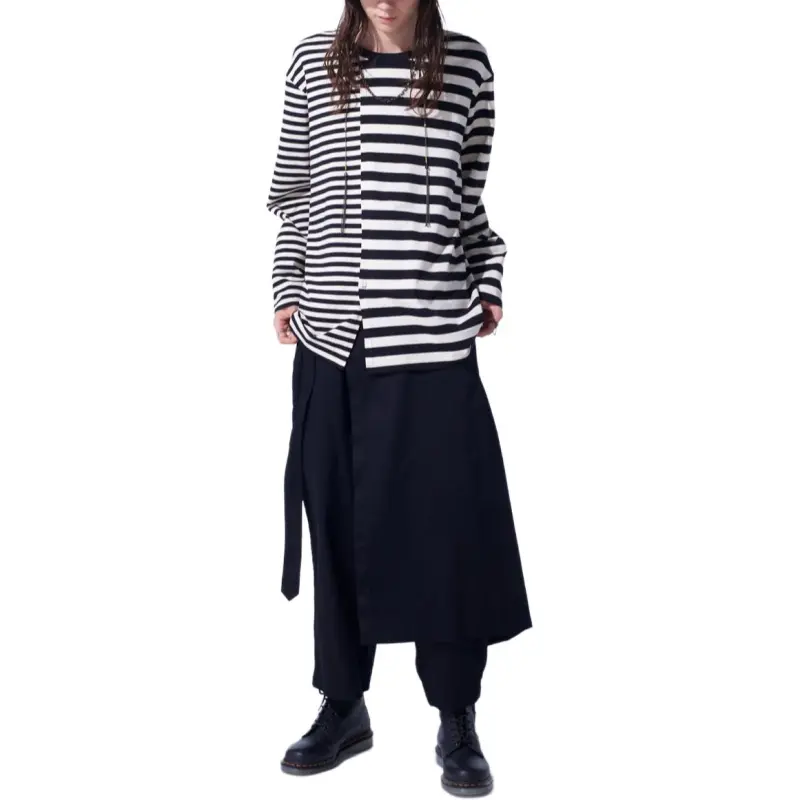 Yohji Yamamoto FW24 T-Shirt Unisex Black Beige-6