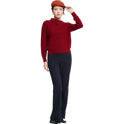 MIHUANG Cashmere Sweater Women's Lava Red