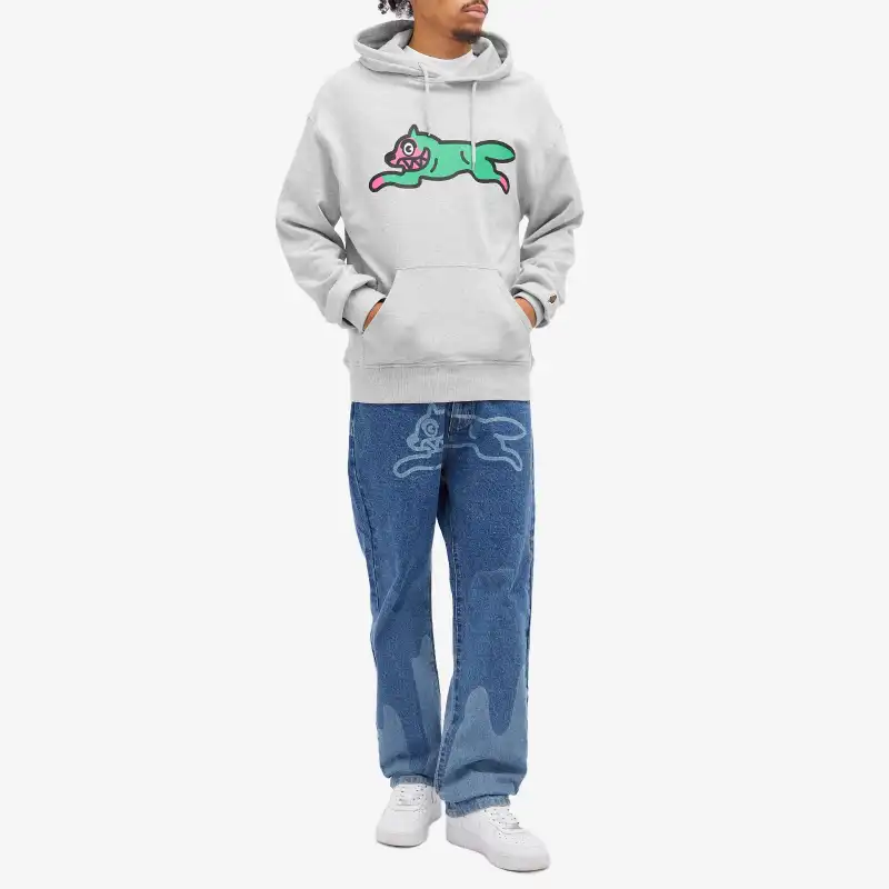 Ice Cream Running Dog Popover Hoodie-3
