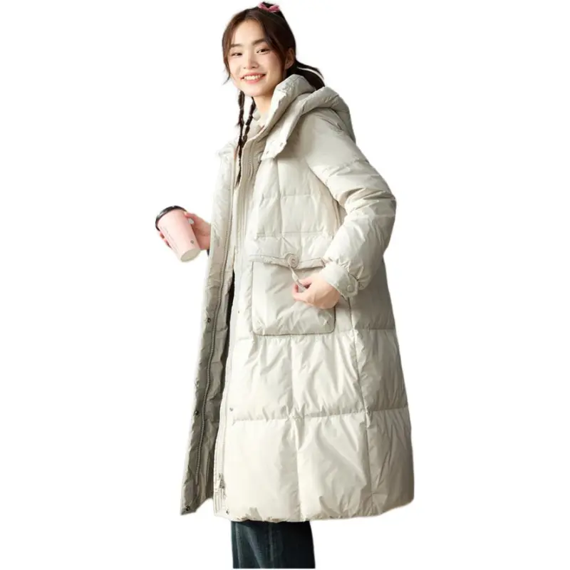 ZIHAN Down Jacket Women's Beige Gray-1