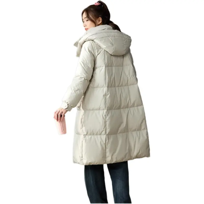 ZIHAN Down Jacket Women's Beige Gray-3