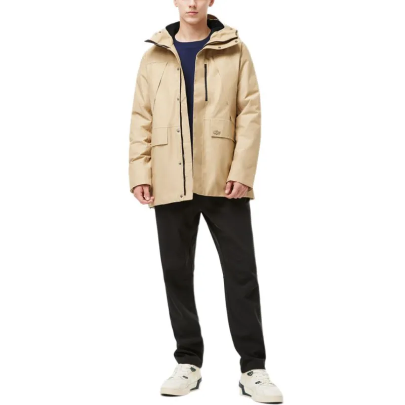 LACOSTE Down Jacket Men's Milk Coffee-3