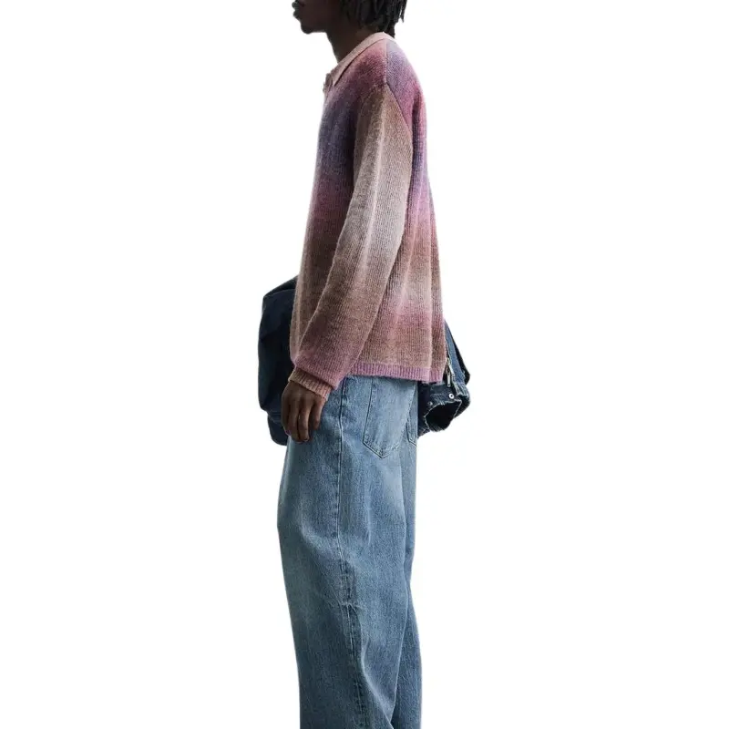 ZARA Polo Shirts Men Pink-2