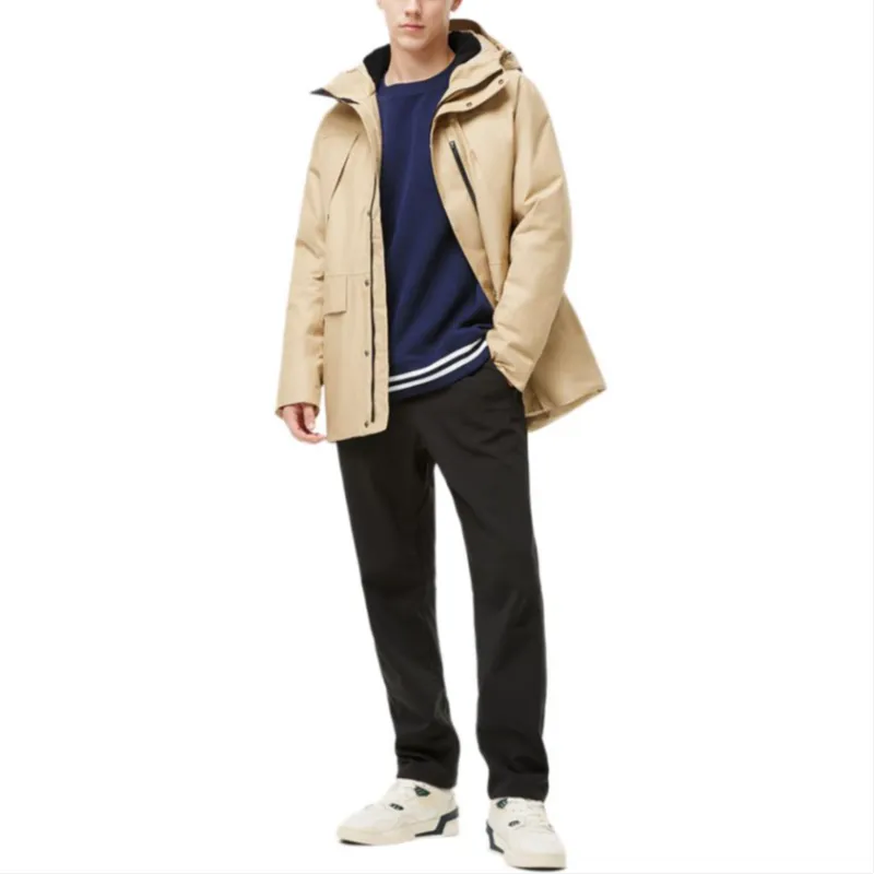 LACOSTE Down Jacket Men's Milk Coffee-4