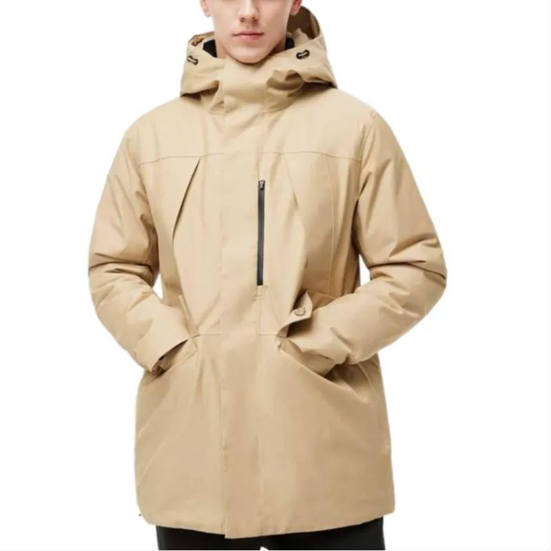 LACOSTE Down Jacket Men's Milk Coffee-1