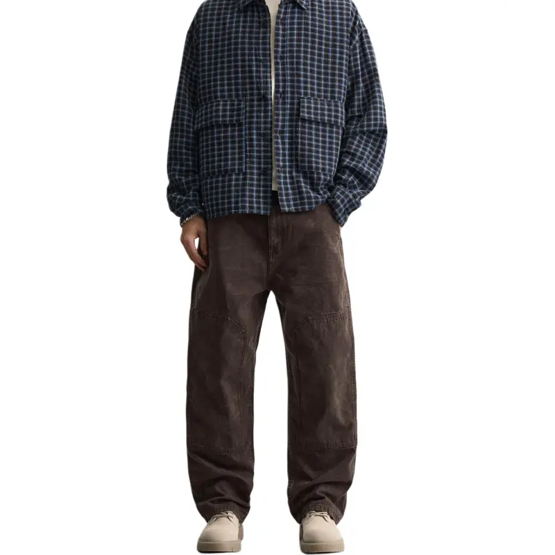 ZARA Casual Pants Men's Dark Brown-4