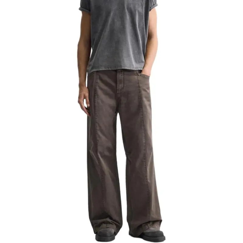 ZARA Casual Pants Men Brown-2