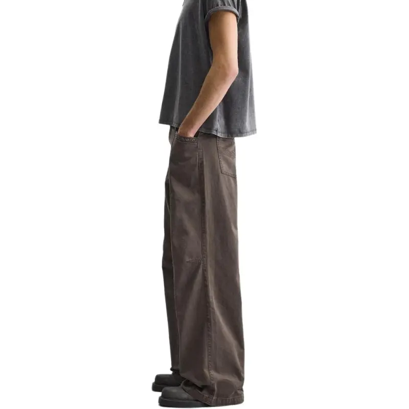 ZARA Casual Pants Men Brown-3