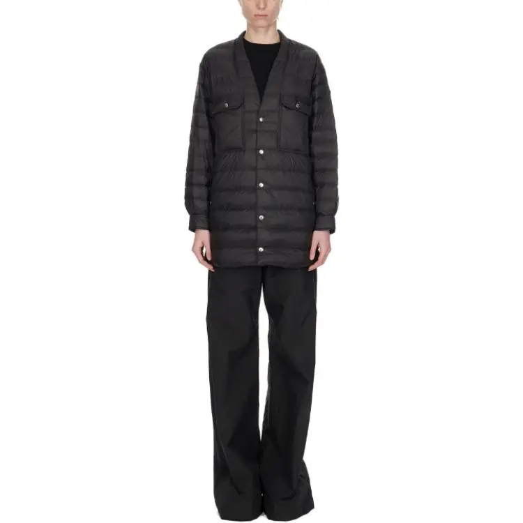 RICK OWENS RICK OWENS X Moncler Woven Outershirt Black-3