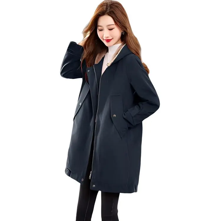 IVENI Puffer Jacket Women's Navy Blue-3