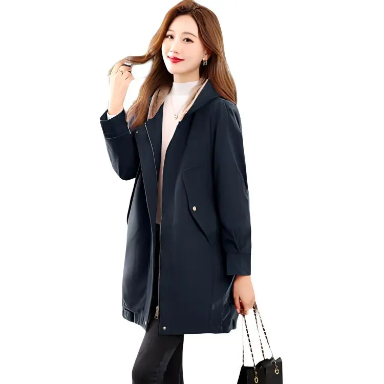 IVENI Puffer Jacket Women's Navy Blue-2