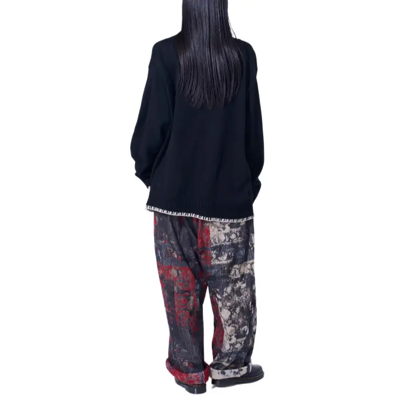 Yohji Yamamoto S'YTE FW24 Casual Pants Unisex Red-6
