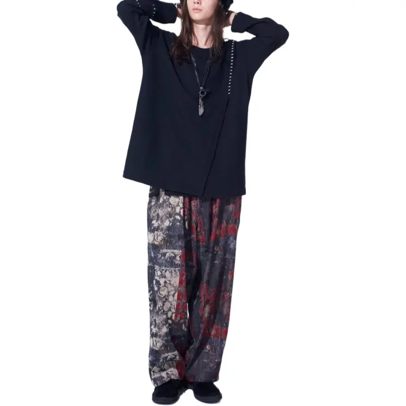 Yohji Yamamoto S'YTE FW24 Casual Pants Unisex Red-4