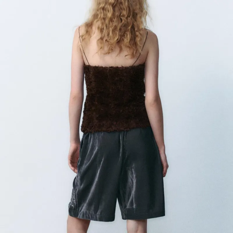ZARA Camisoles Women's Brown-4