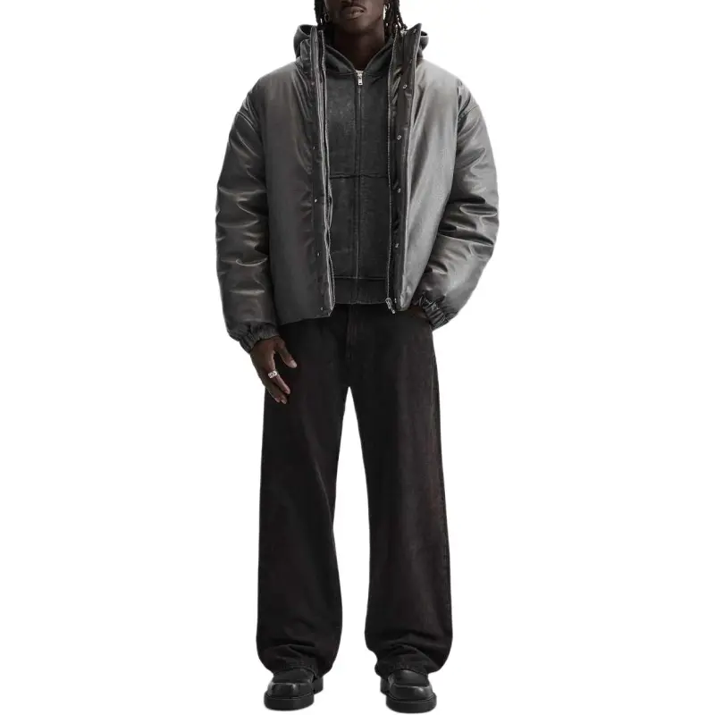 ZARA Leather Jackets Men-5