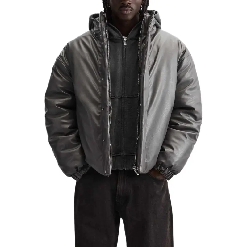 ZARA Leather Jackets Men-6