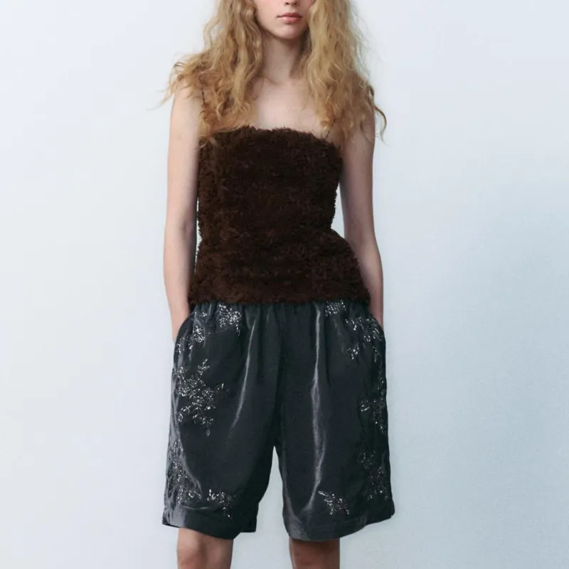 ZARA Camisoles Women's Brown-3