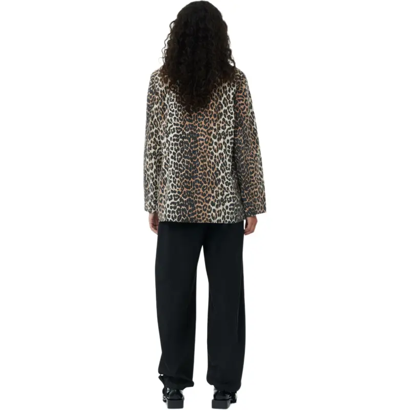 GANNI Leopard Printed Shirt Jacket-2