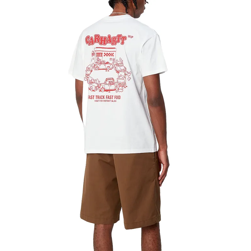 Carhartt WIP SS24 S/S Fast Food T Shirt T Shirt Men's White-2