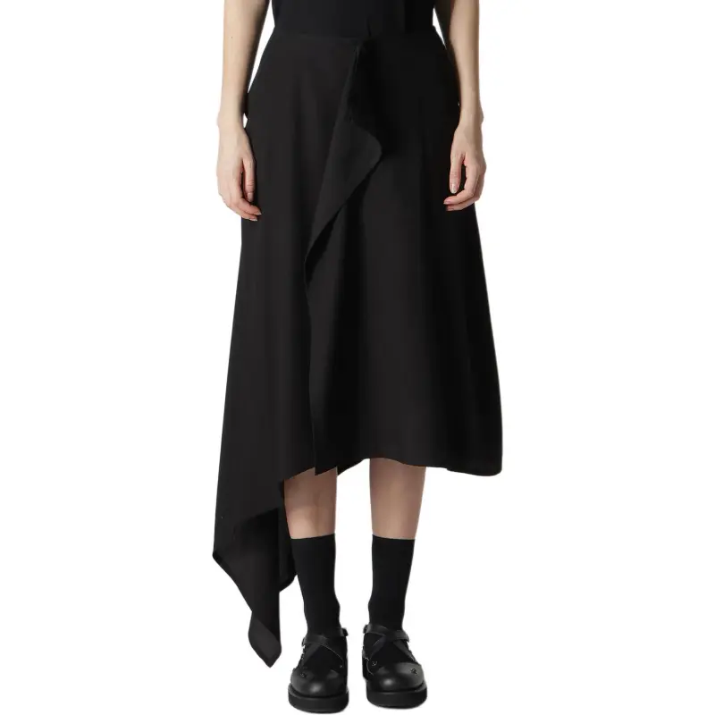 Yohji Yamamoto LIMI Feu FW24 Casual Long Skirts Women's Black-4