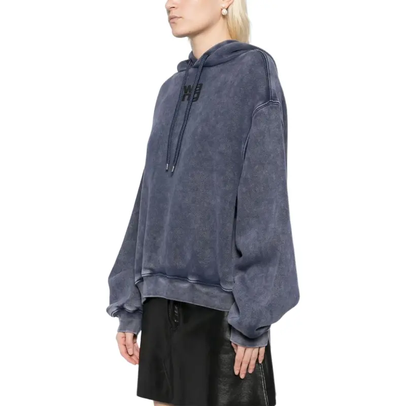 Alexander Wang Structured Terry Puff Logo Hoodie-2