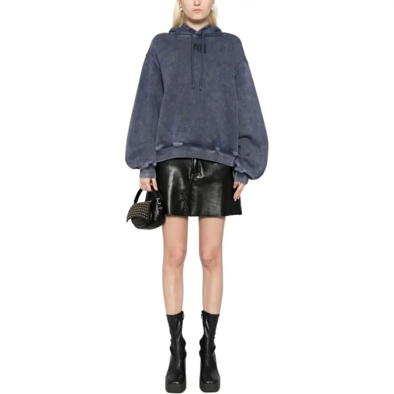 Alexander Wang Structured Terry Puff Logo Hoodie-1