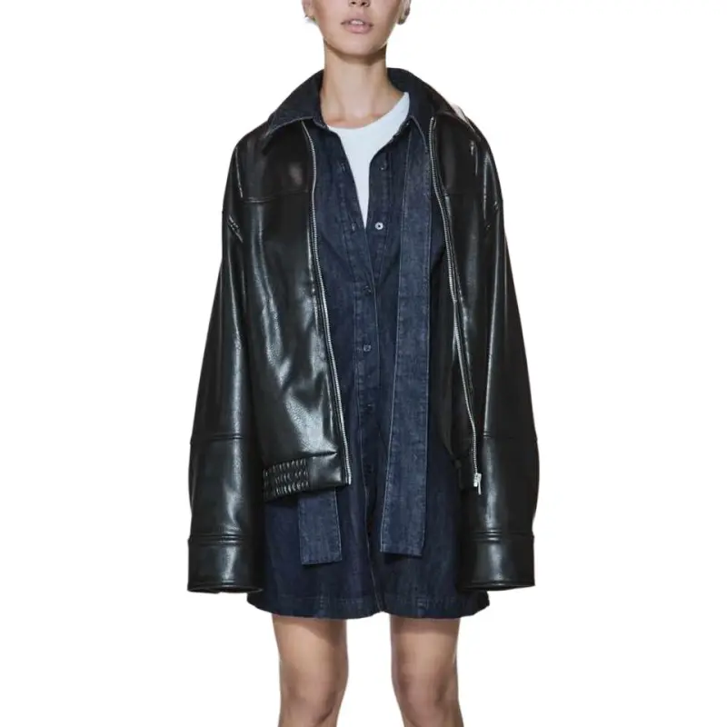 ZARA Trf Long Sleeved Dress Women's Indigo-2