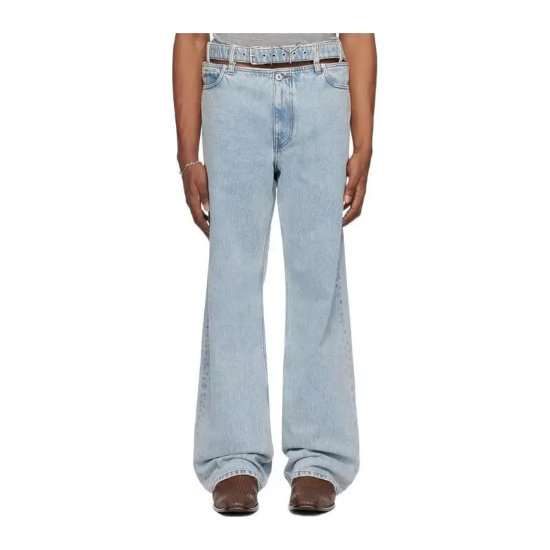 Y/Project Logo Patch Belted Waist Jeans-2
