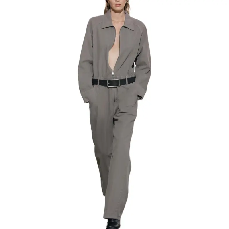 ZARA ZW Series Jumpsuit Women's Gray-4