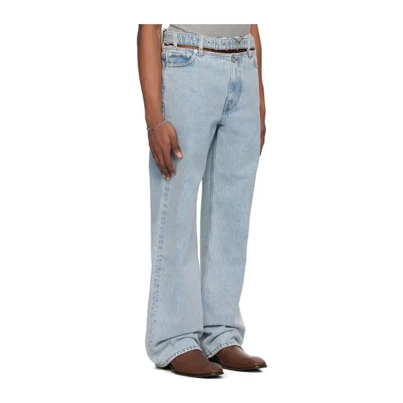 Y/Project Logo Patch Belted Waist Jeans-5