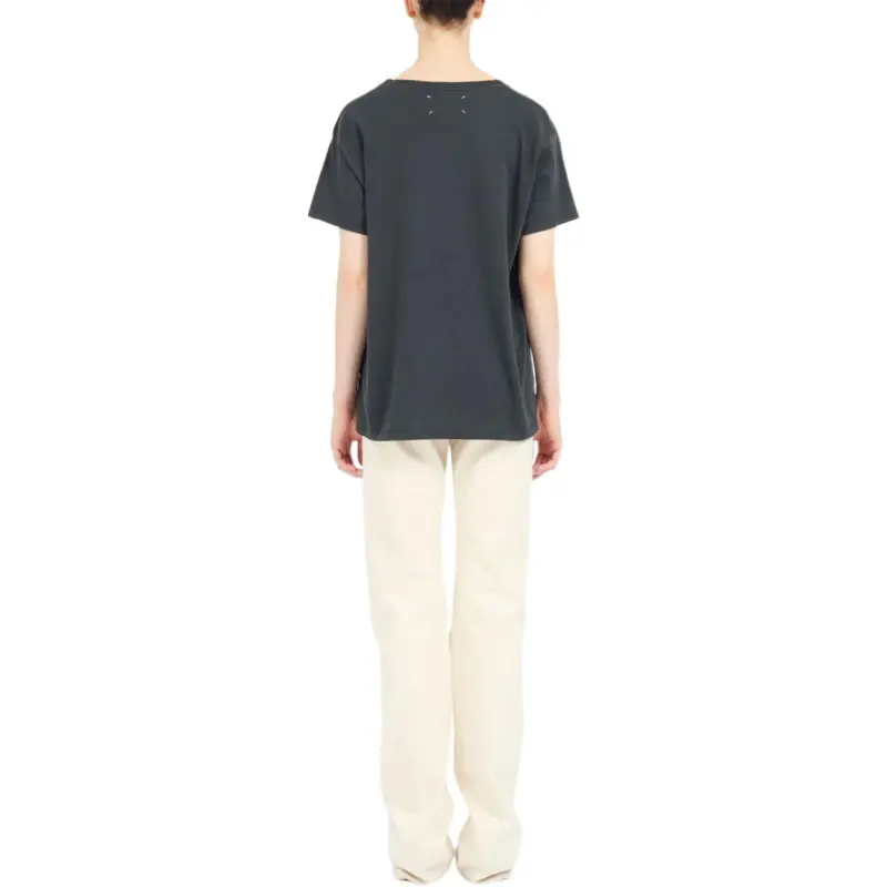 Maison Margiela Logo print Cotton T shirt-3