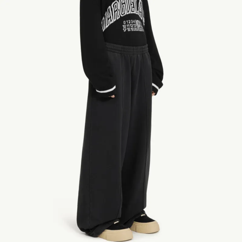 MM6 Baggy Pants Washed Black-3