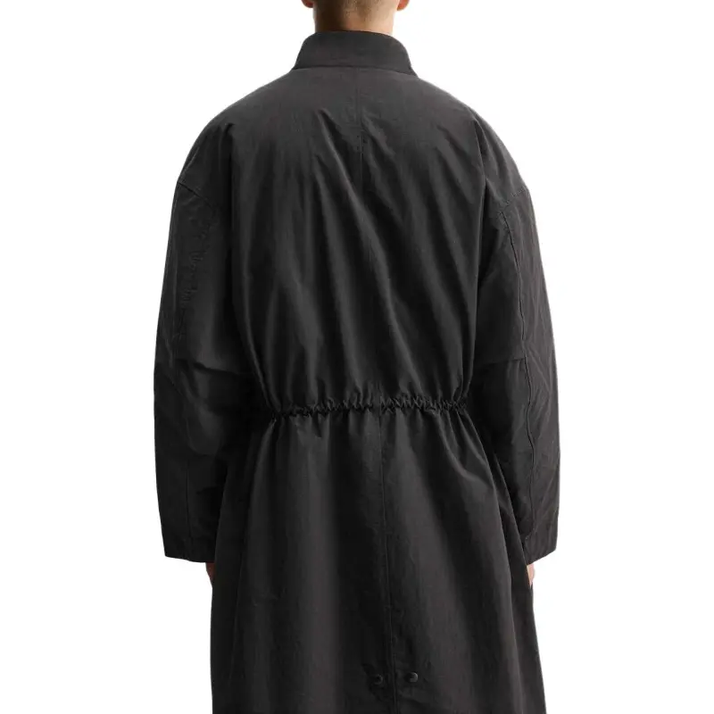 ZARA Trench Coats Men Black-3