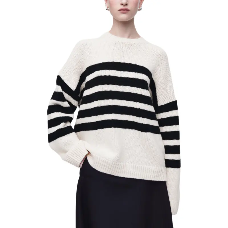 COS Sweater Women's White/Black-4