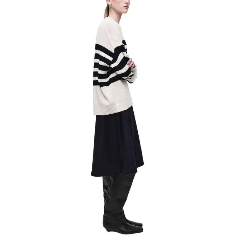 COS Sweater Women's White/Black-3