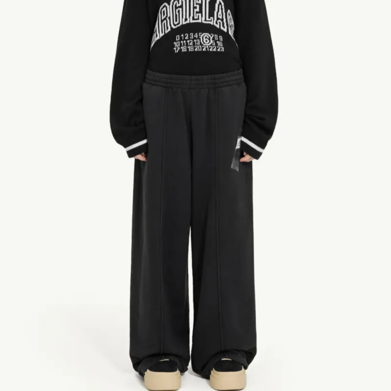 MM6 Baggy Pants Washed Black-2