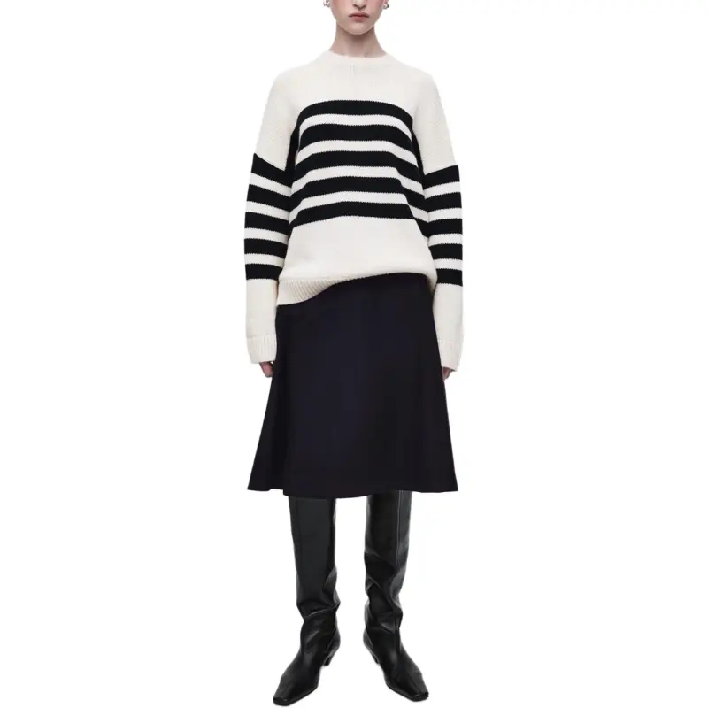 COS Sweater Women's White/Black-1