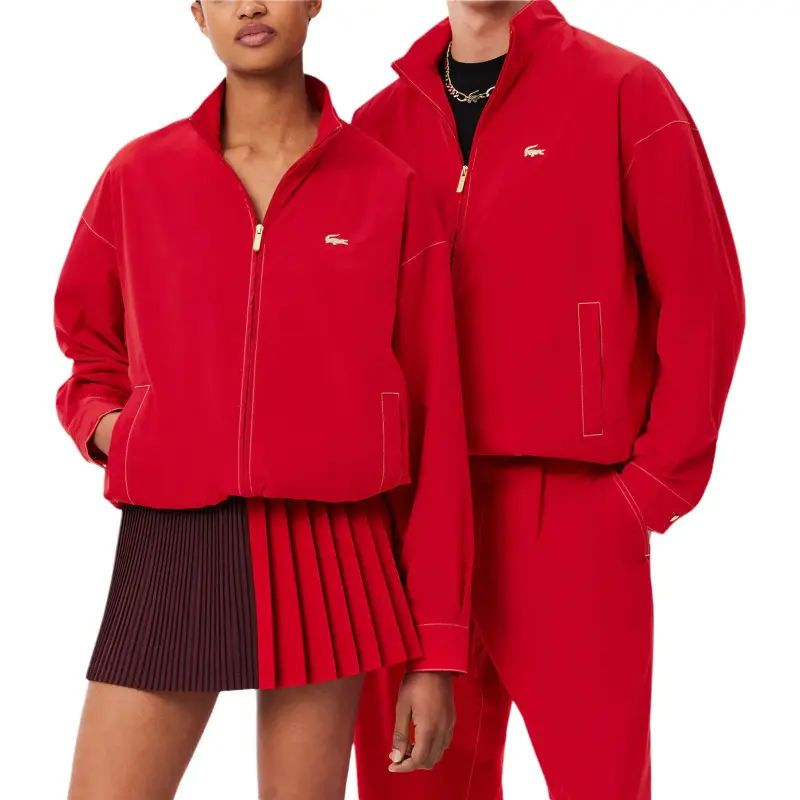 LACOSTE Maison Château Rouge Collaboration Jackets Unisex Red-2